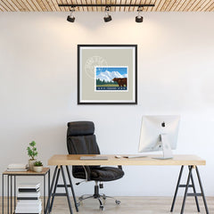 Ezposterprints - IDAHO - Retro USA State Stamp Posters Collection - 24x24 ambiance display photo sample