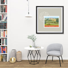 Ezposterprints - KENTUCKY - Retro USA State Stamp Posters Collection - 32x32 ambiance display photo sample