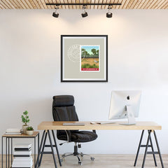 Ezposterprints - LOUISIANA - Retro USA State Stamp Posters Collection - 24x24 ambiance display photo sample