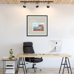 Ezposterprints - MARYLAND - Retro USA State Stamp Posters Collection - 24x24 ambiance display photo sample