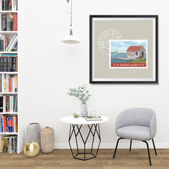 Ezposterprints - MARYLAND - Retro USA State Stamp Posters Collection - 32x32 ambiance display photo sample