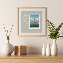 Ezposterprints - MISSISSIPPI - Retro USA State Stamp Posters Collection - 12x12 ambiance display photo sample