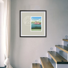 Ezposterprints - MISSISSIPPI - Retro USA State Stamp Posters Collection - 16x16 ambiance display photo sample
