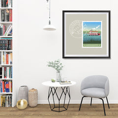 Ezposterprints - MISSISSIPPI - Retro USA State Stamp Posters Collection - 32x32 ambiance display photo sample