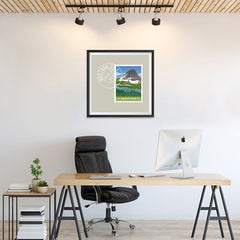 Ezposterprints - MONTANA - Retro USA State Stamp Posters Collection - 24x24 ambiance display photo sample