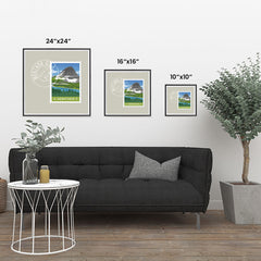 Ezposterprints - MONTANA - Retro USA State Stamp Posters Collection ambiance display photo sample