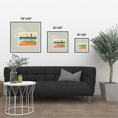 Ezposterprints - NORTH CAROLINA - Retro USA State Stamp Posters Collection ambiance display photo sample