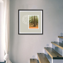 Ezposterprints - NEW HAMPSHIRE - Retro USA State Stamp Posters Collection - 16x16 ambiance display photo sample