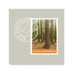Ezposterprints - NEW HAMPSHIRE - Retro USA State Stamp Posters Collection