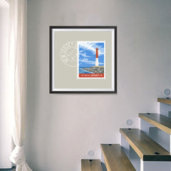 Ezposterprints - NEW JERSEY - Retro USA State Stamp Posters Collection - 16x16 ambiance display photo sample