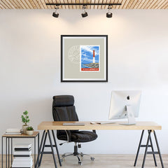 Ezposterprints - NEW JERSEY - Retro USA State Stamp Posters Collection - 24x24 ambiance display photo sample