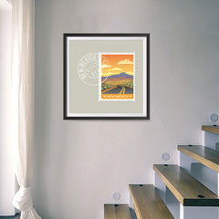 Ezposterprints - NEW MEXICO - Retro USA State Stamp Posters Collection - 16x16 ambiance display photo sample