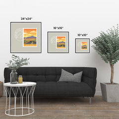 Ezposterprints - NEW MEXICO - Retro USA State Stamp Posters Collection ambiance display photo sample