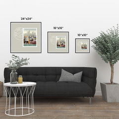 Ezposterprints - NEW YORK - Retro USA State Stamp Posters Collection ambiance display photo sample