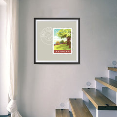 Ezposterprints - OHIO - Retro USA State Stamp Posters Collection - 16x16 ambiance display photo sample