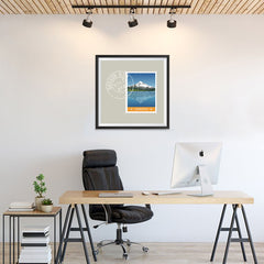 Ezposterprints - OREGON - Retro USA State Stamp Posters Collection - 24x24 ambiance display photo sample