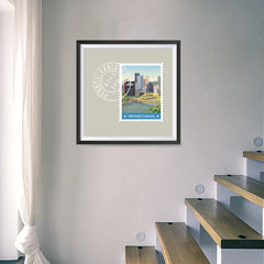 Ezposterprints - PENNSYLVANIA - Retro USA State Stamp Posters Collection - 16x16 ambiance display photo sample