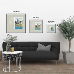 Ezposterprints - PENNSYLVANIA - Retro USA State Stamp Posters Collection ambiance display photo sample