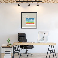 Ezposterprints - SOUTH CAROLINA - Retro USA State Stamp Posters Collection - 24x24 ambiance display photo sample