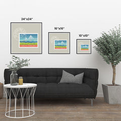 Ezposterprints - SOUTH CAROLINA - Retro USA State Stamp Posters Collection ambiance display photo sample