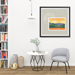 Ezposterprints - TENNESSEE - Retro USA State Stamp Posters Collection - 32x32 ambiance display photo sample
