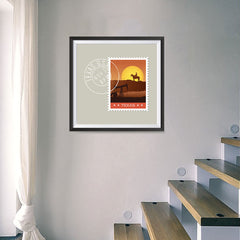Ezposterprints - TEXAS - Retro USA State Stamp Posters Collection - 16x16 ambiance display photo sample