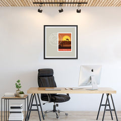 Ezposterprints - TEXAS - Retro USA State Stamp Posters Collection - 24x24 ambiance display photo sample