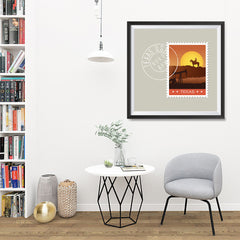 Ezposterprints - TEXAS - Retro USA State Stamp Posters Collection - 32x32 ambiance display photo sample