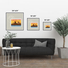 Ezposterprints - UTAH - Retro USA State Stamp Posters Collection ambiance display photo sample