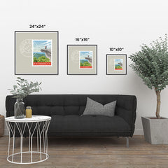 Ezposterprints - VIRGINIA - Retro USA State Stamp Posters Collection ambiance display photo sample