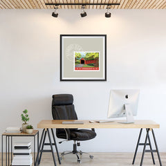 Ezposterprints - VERMONT - Retro USA State Stamp Posters Collection - 24x24 ambiance display photo sample