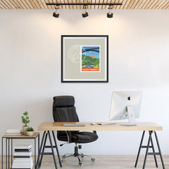 Ezposterprints - WEST VIRGINIA - Retro USA State Stamp Posters Collection - 24x24 ambiance display photo sample