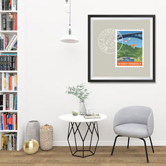 Ezposterprints - WEST VIRGINIA - Retro USA State Stamp Posters Collection - 32x32 ambiance display photo sample