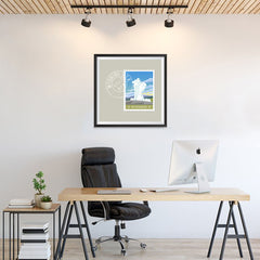 Ezposterprints - WYOMING - Retro USA State Stamp Posters Collection - 24x24 ambiance display photo sample