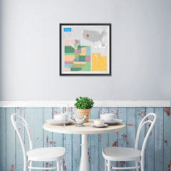 Ezposterprints - Utah (UT) State - General Reference Map - 16x16 ambiance display photo sample