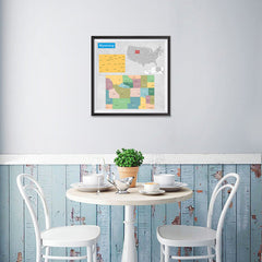 Ezposterprints - Wyoming (WY) State - General Reference Map - 16x16 ambiance display photo sample