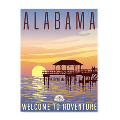 Ezposterprints - ALABAMA Retro Travel Poster