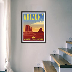 Ezposterprints - ARIZONA Retro Travel Poster - 18x24 ambiance display photo sample