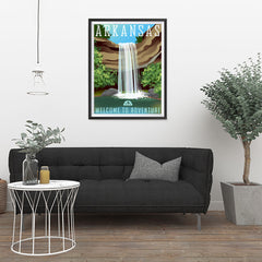 Ezposterprints - ARKANSAS Retro Travel Poster - 24x32 ambiance display photo sample