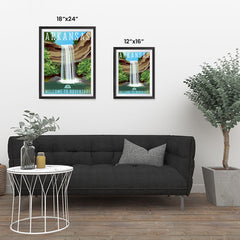 Ezposterprints - ARKANSAS Retro Travel Poster ambiance display photo sample