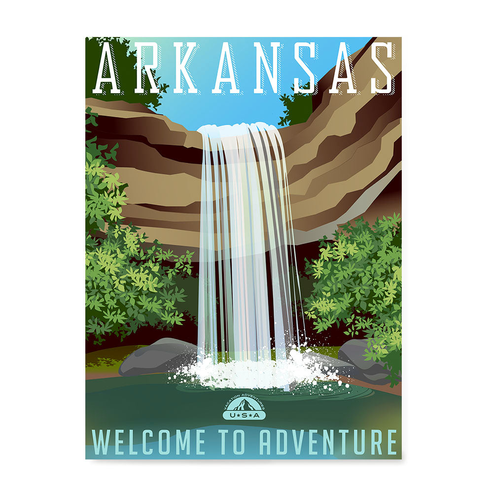 Ezposterprints - ARKANSAS Retro Travel Poster