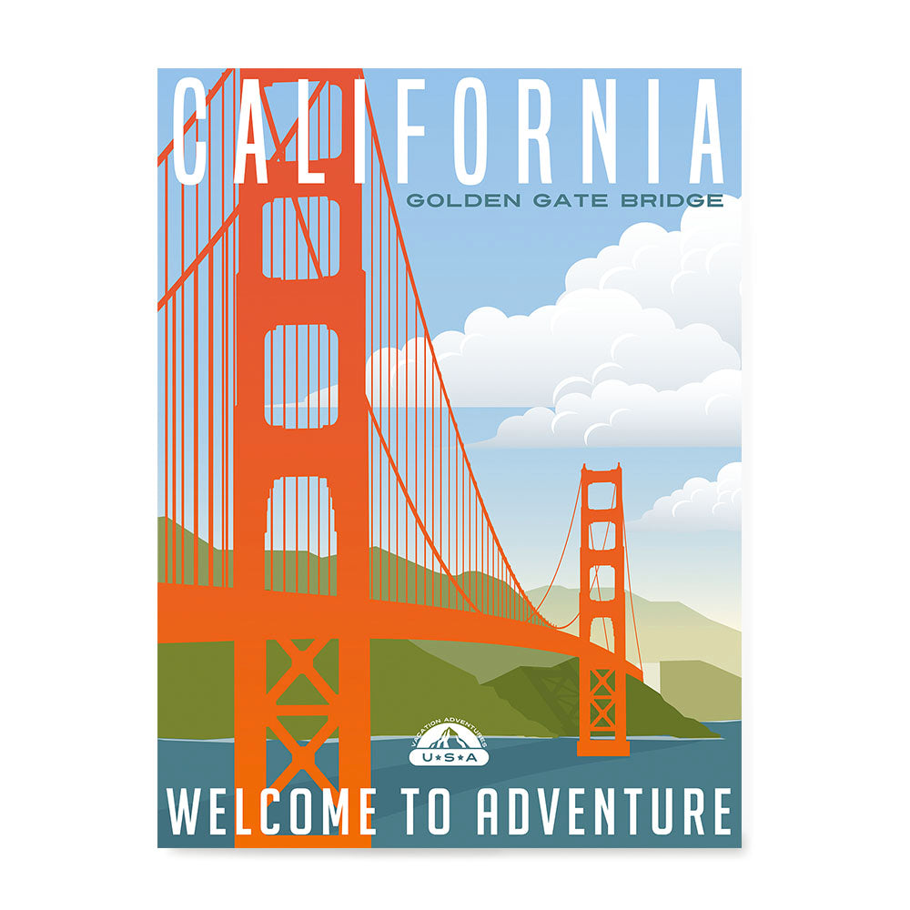 CALIFORNIA Retro Travel Poster