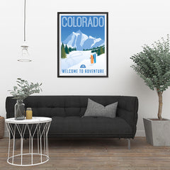 Ezposterprints - COLORADO Retro Travel Poster - 24x32 ambiance display photo sample