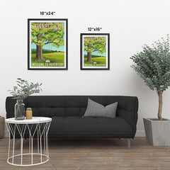Ezposterprints - CONNECTICUT Retro Travel Poster ambiance display photo sample