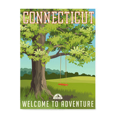 Ezposterprints - CONNECTICUT Retro Travel Poster