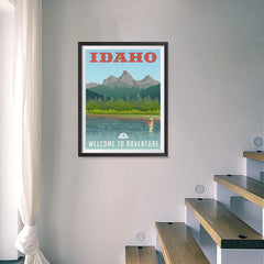 Ezposterprints - IDAHO Retro Travel Poster - 18x24 ambiance display photo sample