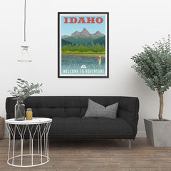 Ezposterprints - IDAHO Retro Travel Poster - 24x32 ambiance display photo sample