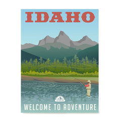 Ezposterprints - IDAHO Retro Travel Poster