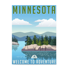 Ezposterprints - MINNESOTA Retro Travel Poster