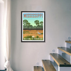 Ezposterprints - MISSISSIPPI Retro Travel Poster - 18x24 ambiance display photo sample